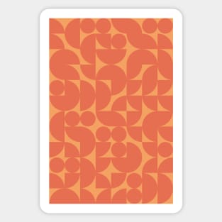 Hotdog Colored Geometric Pattern - Shapes #10 Sticker